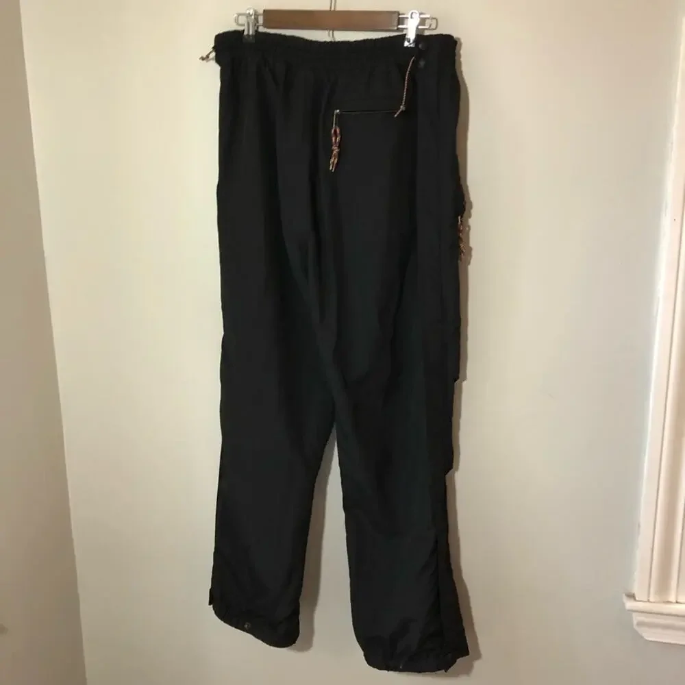 Eastern Mountain Sports pants full leg zippers nylon lined elastic waist mens M